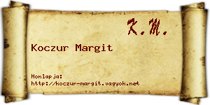 Koczur Margit névjegykártya